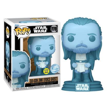 Star Wars: Obi-Wan Kenobi (2022) - Qui-Gon Jinn (Force Ghost) Glow in the Dark US Exclusive Pop! Vinyl