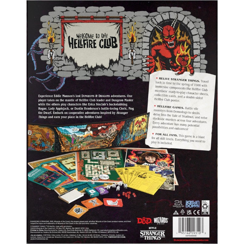 D&D Dungeons & Dragons Stranger Things Welcome to the Hellfire Club