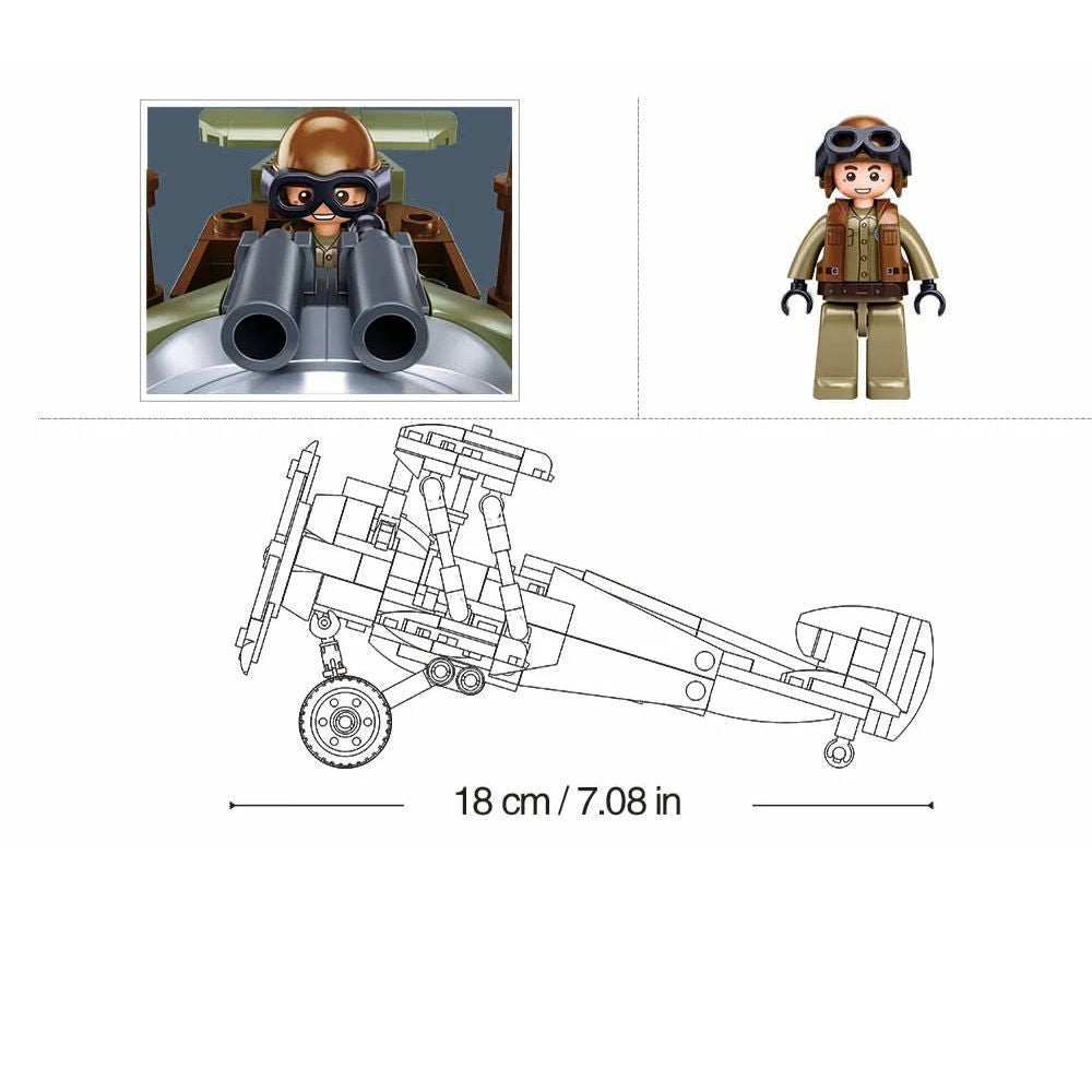 MB WW1 Sopwith Camel Scale 1:35 293 Pieces C16