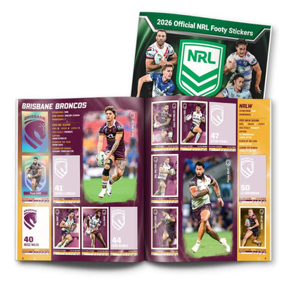 2026 NRL Stickers Book + 5 Packs