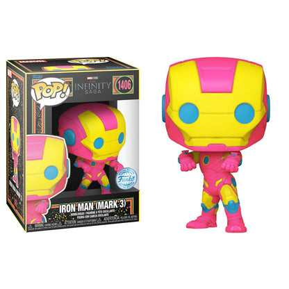 Marvel Comics - The Infinity Saga - Iron Man (Mark 3) Blacklight US Exclusive Pop! Vinyl