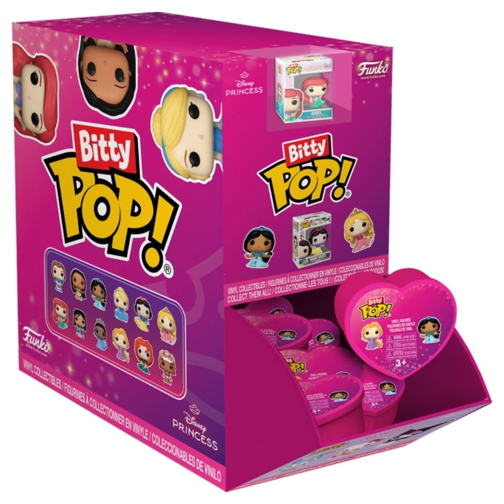 Disney Princesses - Heart Shaped Capsule Bitty Pop! Vinyl Blind Bag Assortment (1 Unit)