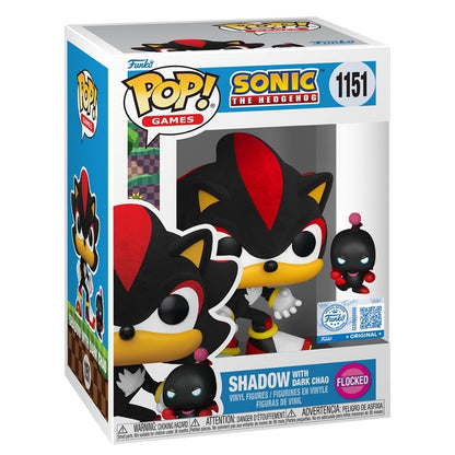Sonic - Shadow with Dark Chao (Flocked) US Exclusive Pop! Vinyl