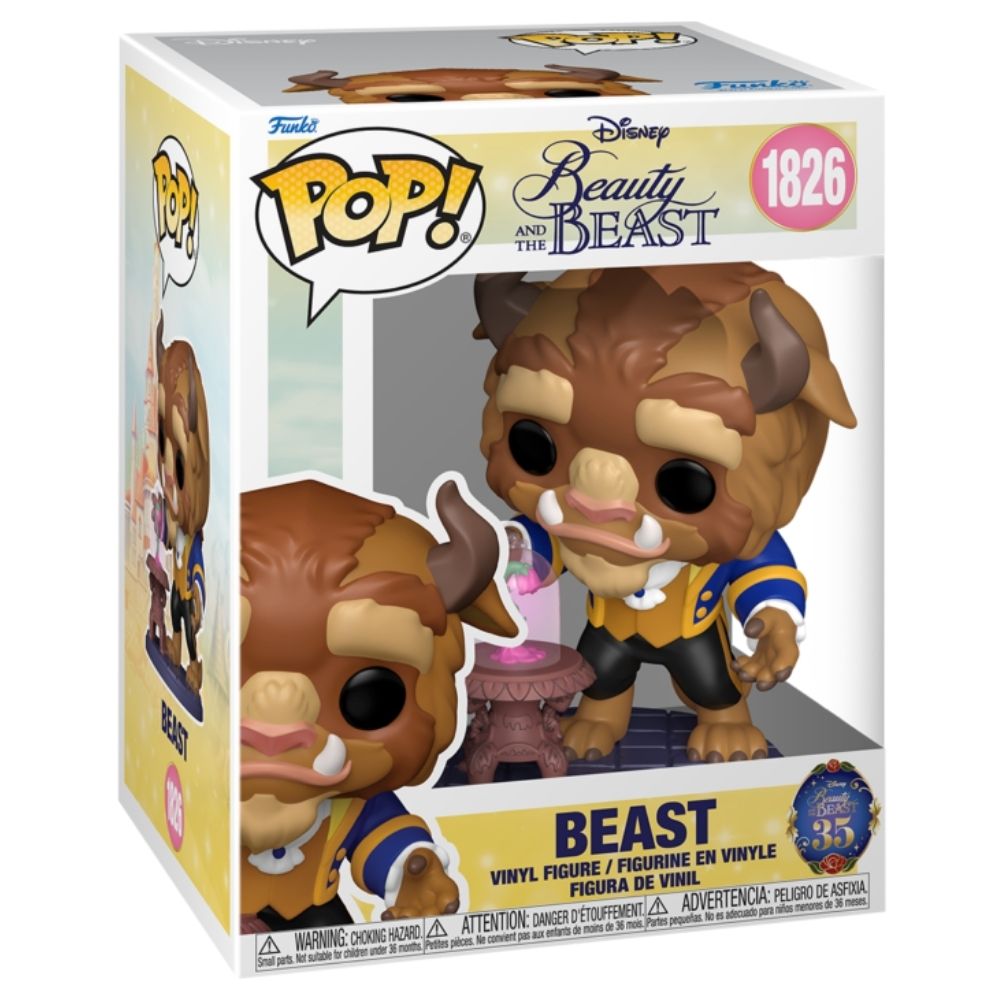 Beauty and the Beast (1991) - Beast with Enchanted Rose Premium Pop! Vinyl