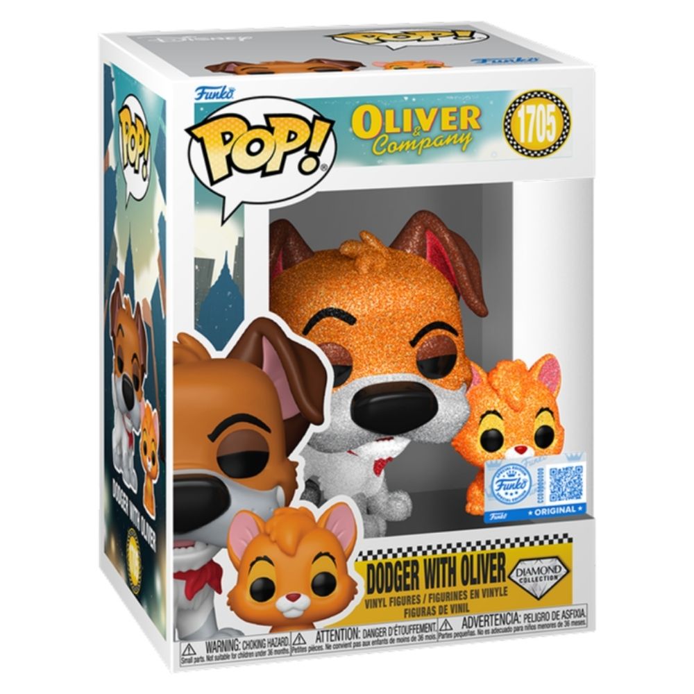 Oliver & Company (1988) - Dodger with Oliver Diamond Glitter Pop! Vinyl