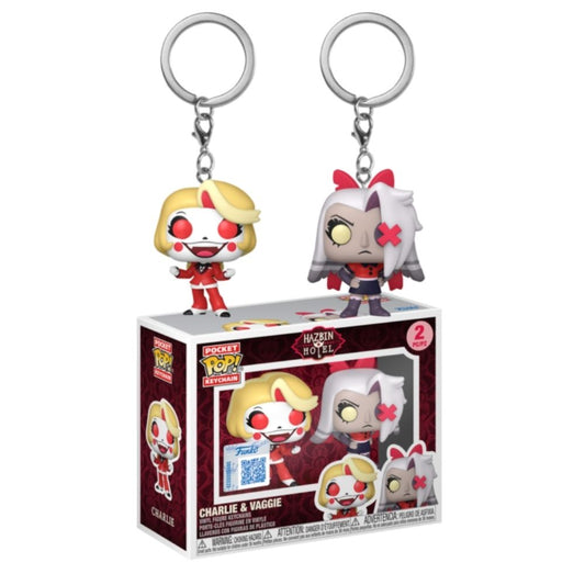 Hazbin Hotel - Charlie & Vaggie Pocket Pop! Keychain 2 Pack