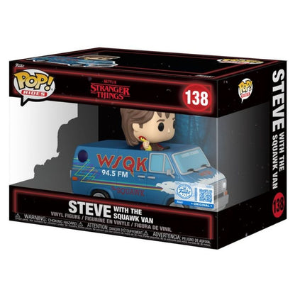 Stranger Things - Steve with Squawk Van (Season 5) US Exclusive Pop! Ride