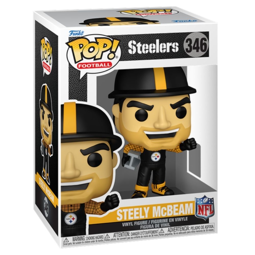 NFL Football: Mascots - Pittsburg Steelers Steely McBeam Pop! Vinyl