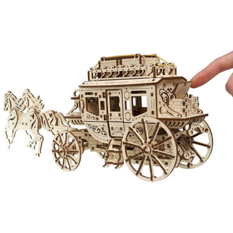 Image of UGears Stagecoach Mechanical Model