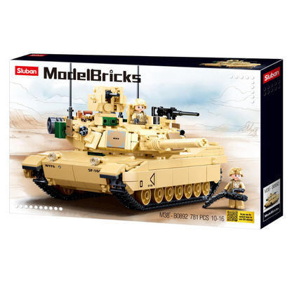 Model Bricks MB M1A2 V2 Abrams Main Battle Tank 781 Pieces