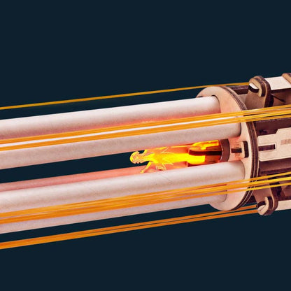 Robotime DIY Rotating Barrel Toy Machine Gun