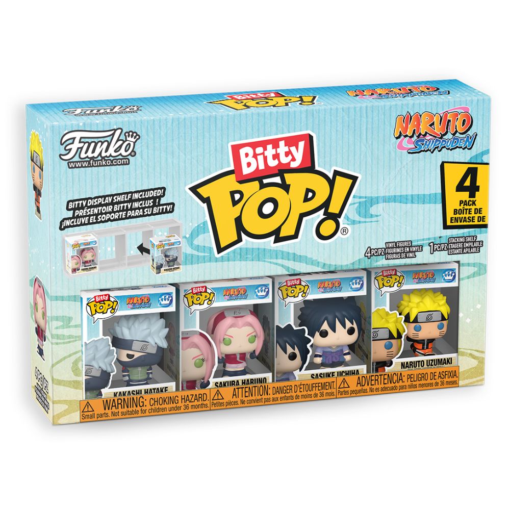 Naruto: Shippuden - Kakashi Hatake, Sakura Haruno, Sasuke Uchiha & Naruto Uzumaki Bitty Pop! Vinyl 4 Pack