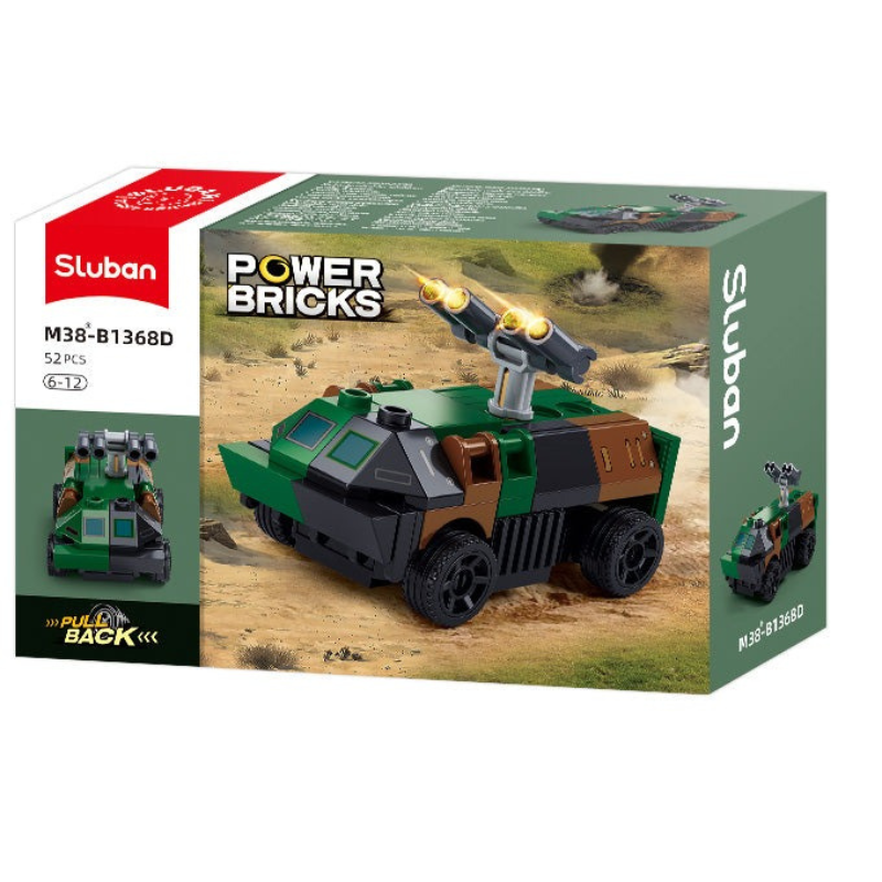 Powerbricks Pull Backs Miltary - (1 Unit)
