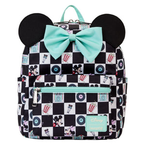 Loungefly - Disney - Mickey & Minnie Date Diner AOP Nylon Backpack