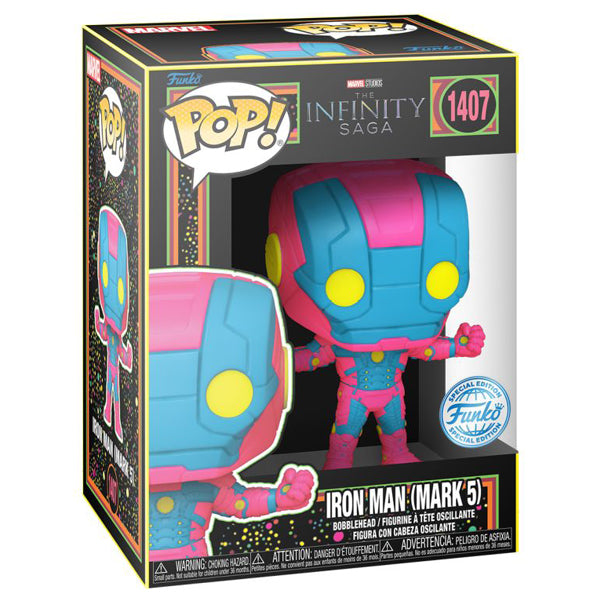 Marvel Comics - The Infinity Saga - Iron Man (Mark 5) Blacklight US Exclusive Pop! Vinyl