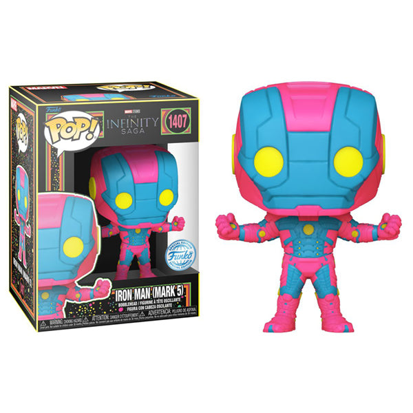 Marvel Comics - The Infinity Saga - Iron Man (Mark 5) Blacklight US Exclusive Pop! Vinyl