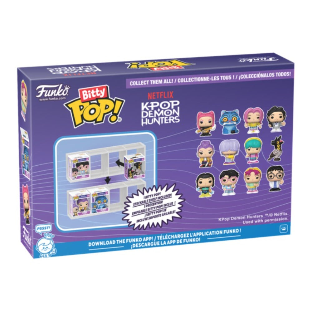 K-Pop Demon Hunters - Mira, Bobby, Derpy, & Romance Bitty Pop! Vinyl 4 Pack