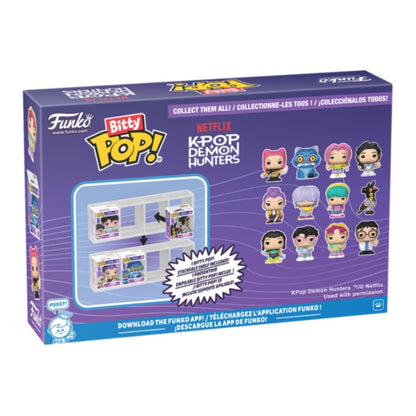 K-Pop Demon Hunters - Mira, Bobby, Derpy, & Romance Bitty Pop! Vinyl 4 Pack