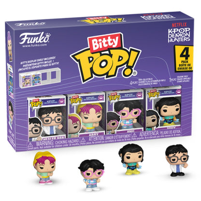 K-Pop Demon Hunters - Zoey, Jinu, Abby & Healer Han Bitty Pop! Vinyl 4 Pack