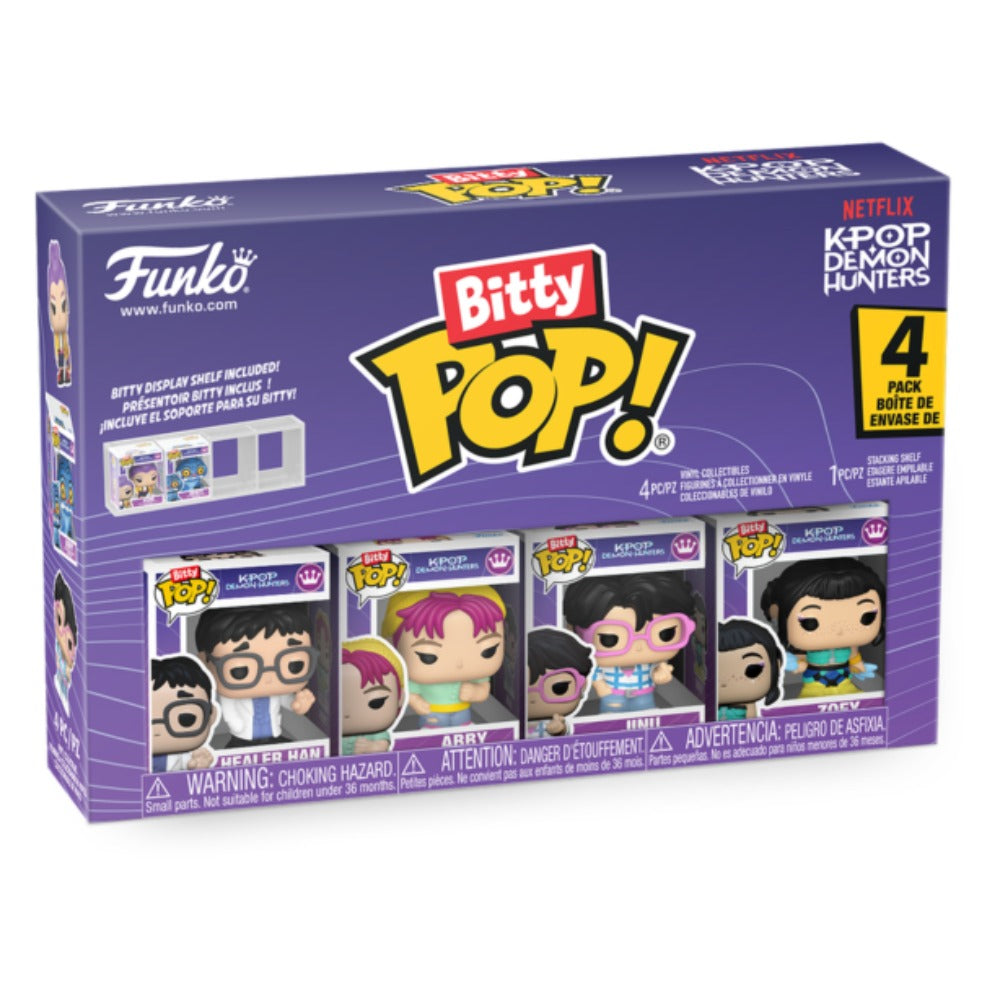 K-Pop Demon Hunters - Zoey, Jinu, Abby & Healer Han Bitty Pop! Vinyl 4 Pack
