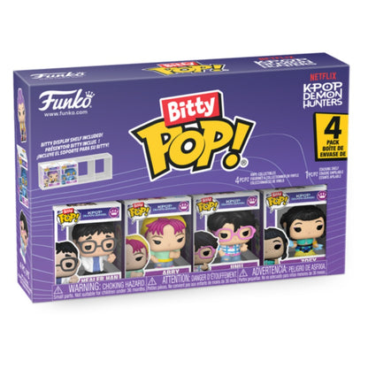 K-Pop Demon Hunters - Zoey, Jinu, Abby & Healer Han Bitty Pop! Vinyl 4 Pack