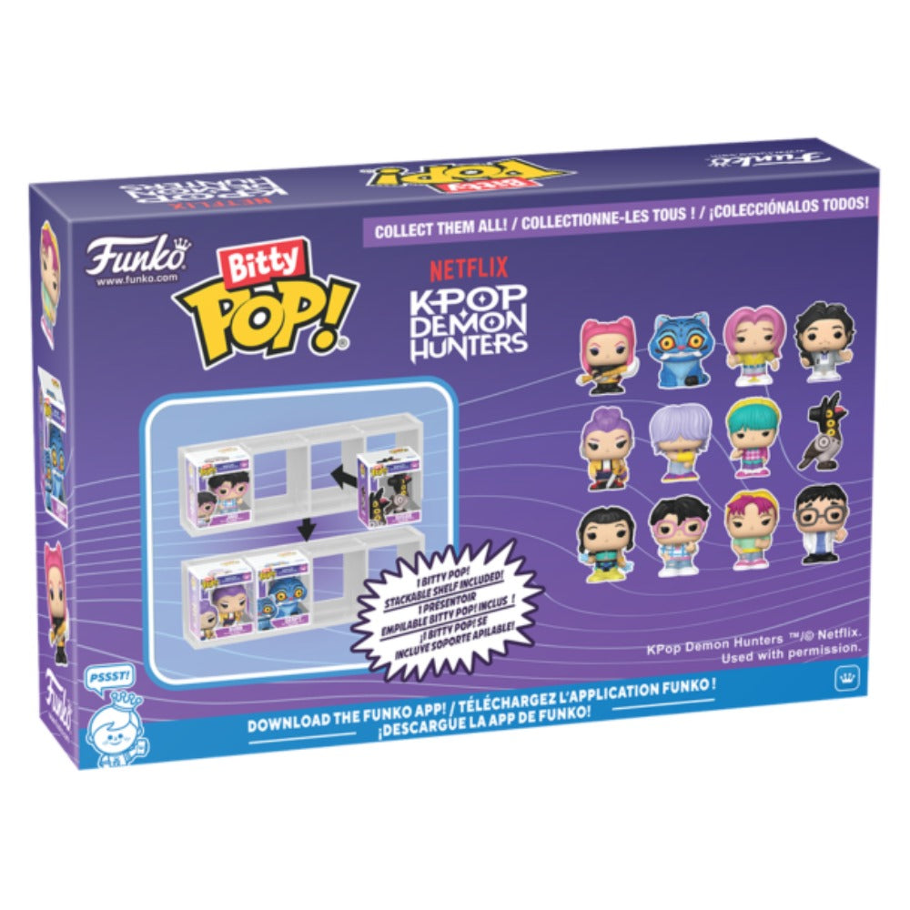 K-Pop Demon Hunters - Zoey, Jinu, Abby & Healer Han Bitty Pop! Vinyl 4 Pack