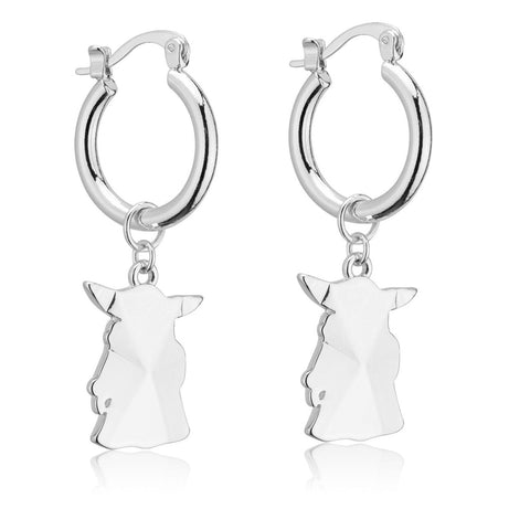 Image of Couture Kingdom - Disney 100 The Mandalorian Grogu Charm Hoop Earrings