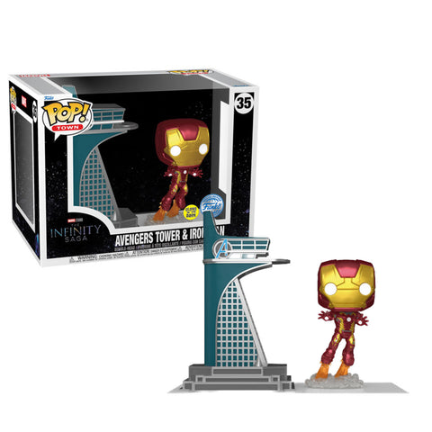 Image of Avengers - Age of Ultron - Avengers Tower & Iron Man US Exclusive Glow Pop! Town