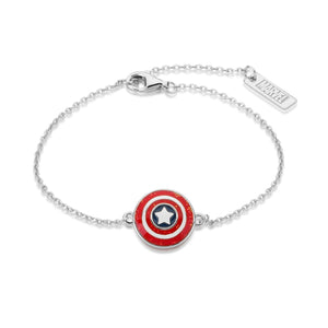 Couture Kingdom - Precious Metal Marvel Captain America Enamel Bracelet
