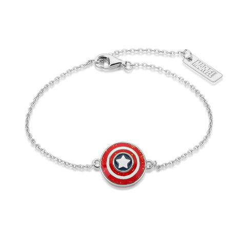 Image of Couture Kingdom - Precious Metal Marvel Captain America Enamel Bracelet