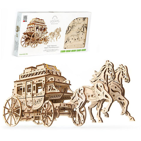 Image of UGears Stagecoach Mechanical Model