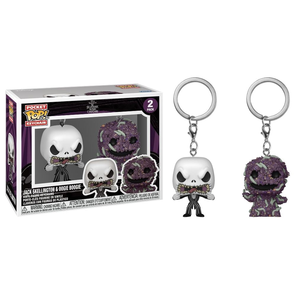 The Nightmare Before Christmas - Jack Skellington & Oogie Boogie Pocket Pop! Keychain 2 Pack