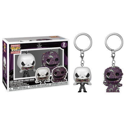 The Nightmare Before Christmas - Jack Skellington & Oogie Boogie Pocket Pop! Keychain 2 Pack