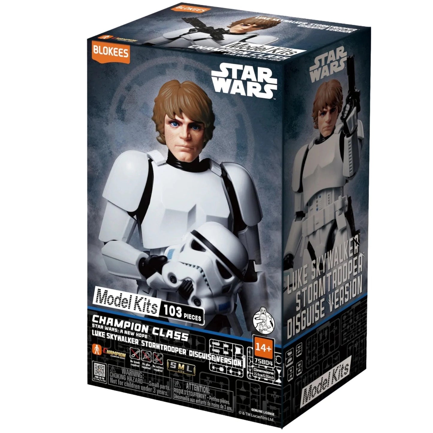Blokees Figure - Star Wars – Luke Skywalker in Stormtrooper Disguise Model Kit