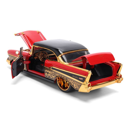 Pink Slips - 1:24 1957 BelAir (Red/Gold) Diecast Vehicle