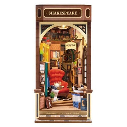 Robotime DIY Book Nook Kit Shakespeare Bookstore