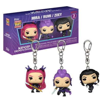 K-Pop Demon Hunters - Huntrix Pop! Vinyl Keychain 3 Pack