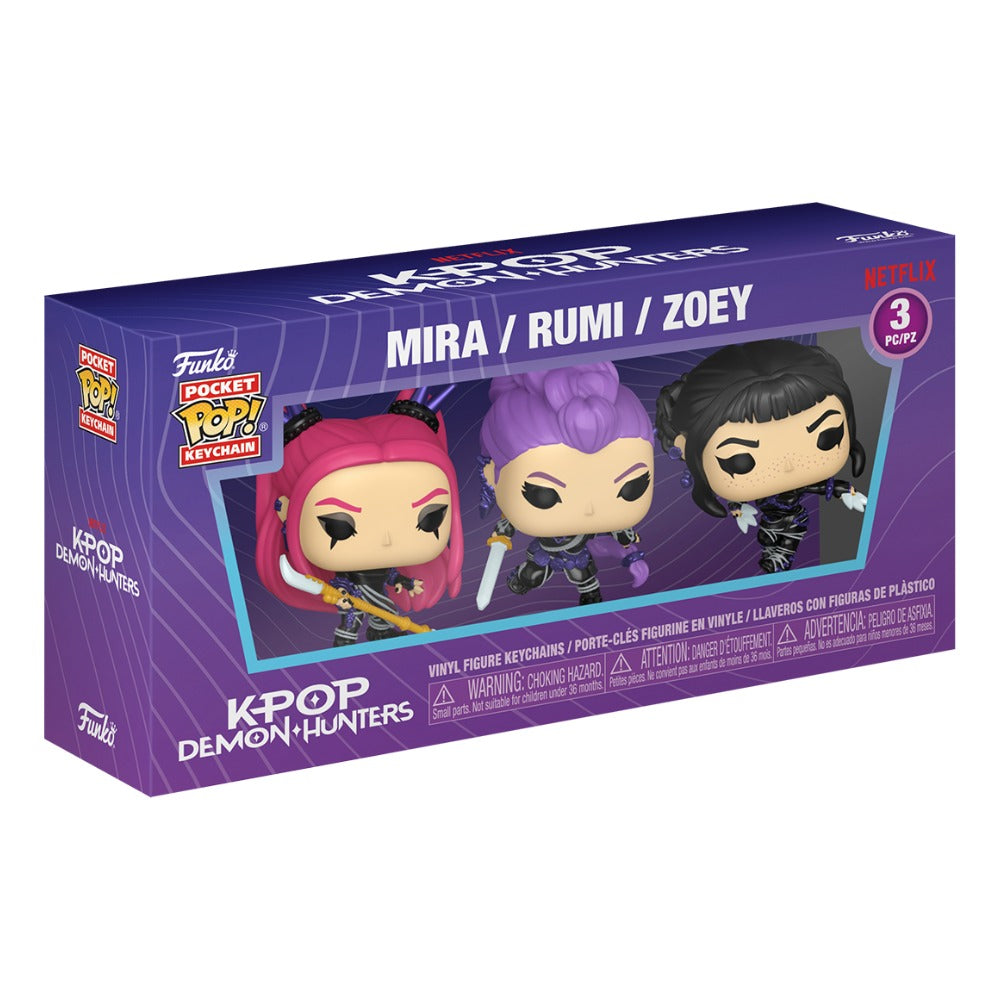 K-Pop Demon Hunters - Huntrix Pop! Vinyl Keychain 3 Pack