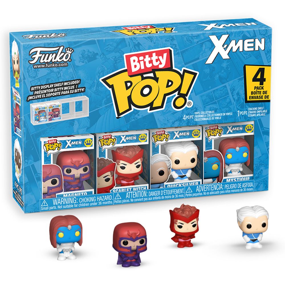 X-Men - Magneto, Scarlet Witch, Quicksilver & Mystique Bitty Pop! Vinyl 4 Pack