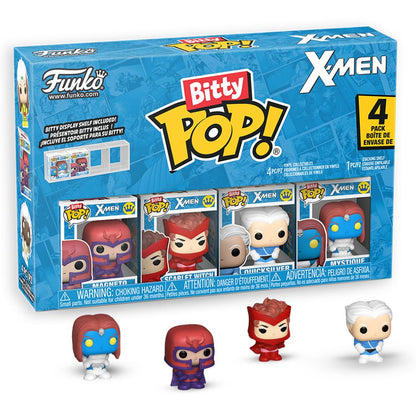 X-Men - Magneto, Scarlet Witch, Quicksilver & Mystique Bitty Pop! Vinyl 4 Pack