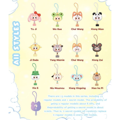 Baby Three - Phone Strap Plush Blind Box ( 1 Unit )