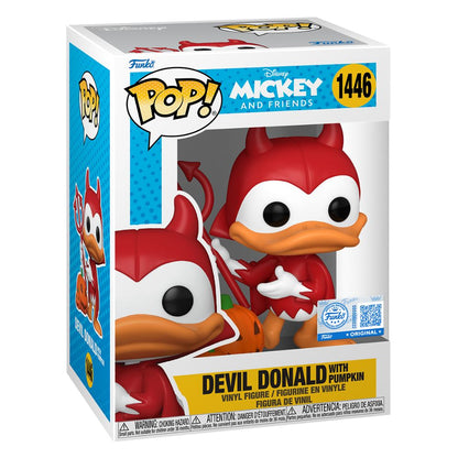 Disney - Mickey & Friends - Devil Donald with Pumpkin US Exclusive Pop! Vinyl
