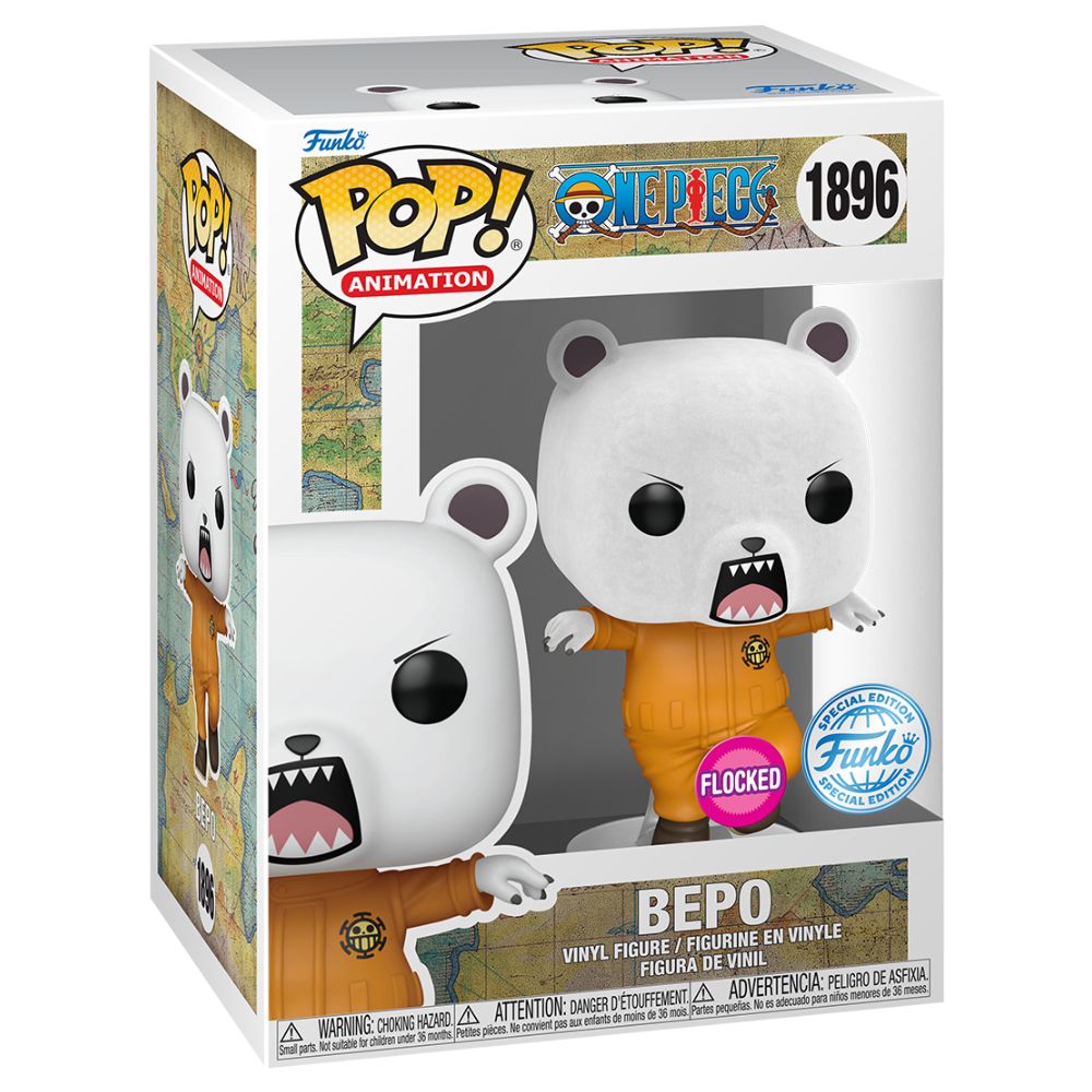 One Piece - Bepo Flocked US Exclusive Pop! Vinyl