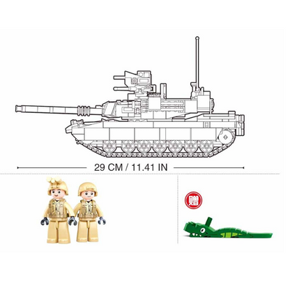 Model Bricks MB M1A2 V2 Abrams Main Battle Tank 781 Pieces