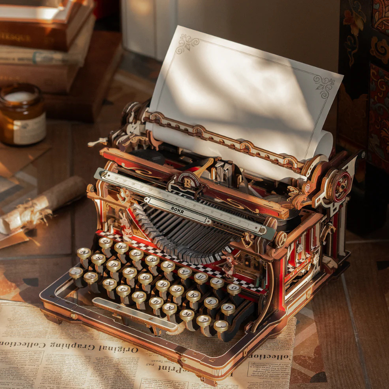Robotime - Mechanical Models Typewriter Fairytale (Store Pickup Only)