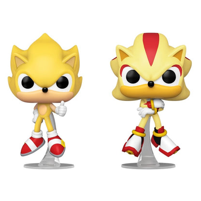 Sonic The Hedgehog - Super Sonic & Super Shadow Flocked US Exclusive Pop! Vinyl 2 Pack