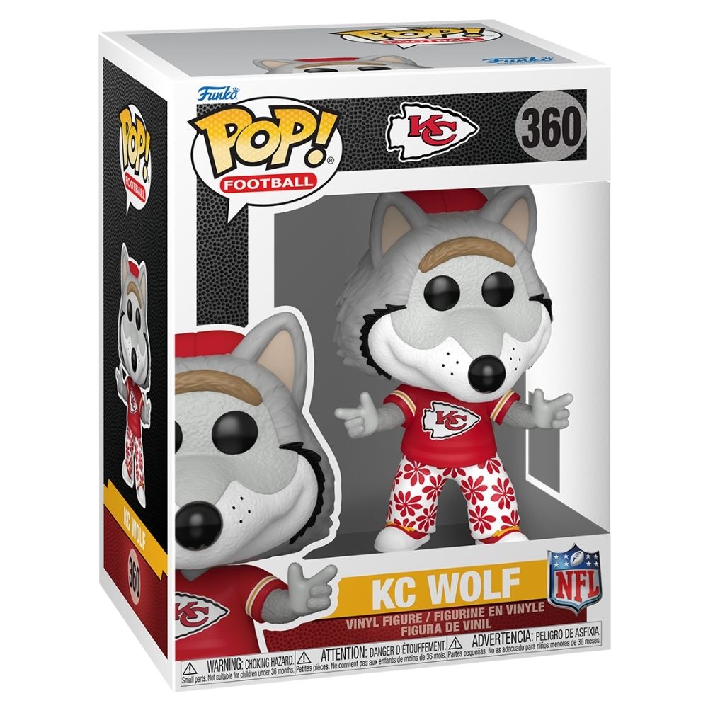 NFL Football: Mascots - Kansas City Chiefs KC Wolf Pop! Vinyl