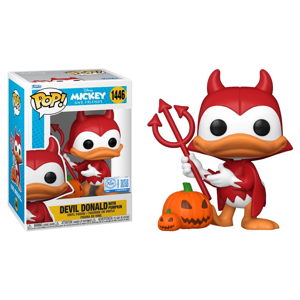 Disney - Mickey & Friends - Devil Donald with Pumpkin US Exclusive Pop! Vinyl