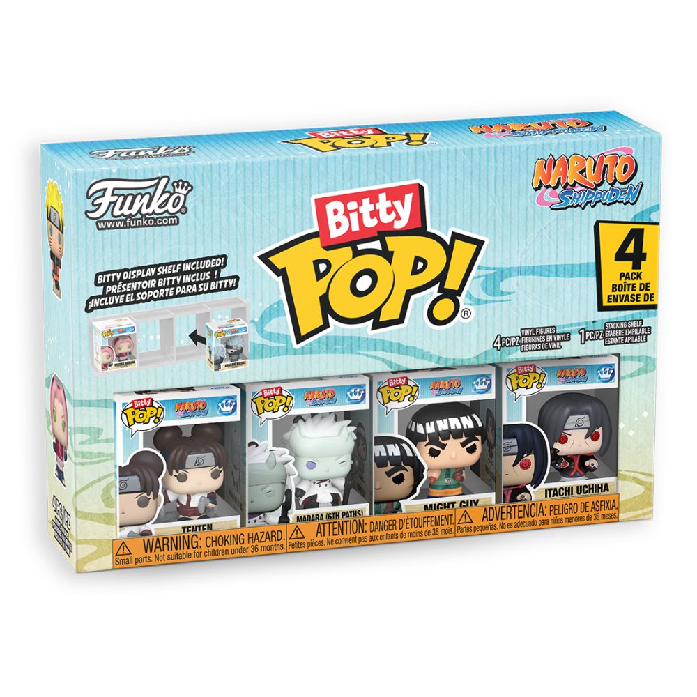 Naruto: Shippuden - Tenten, Madara, Might Guy & Itachi Uchiha Bitty Pop! Vinyl 4 Pack