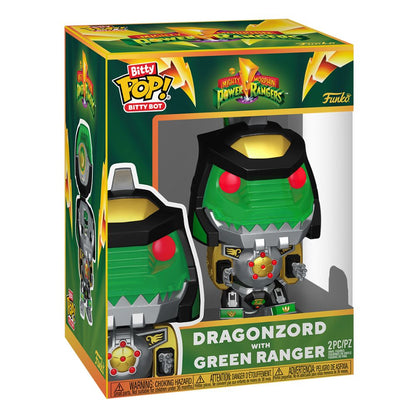 Mighty Morphin Power Rangers - Dragonzord with Green Ranger Bitty Pop! Bot Vinyl